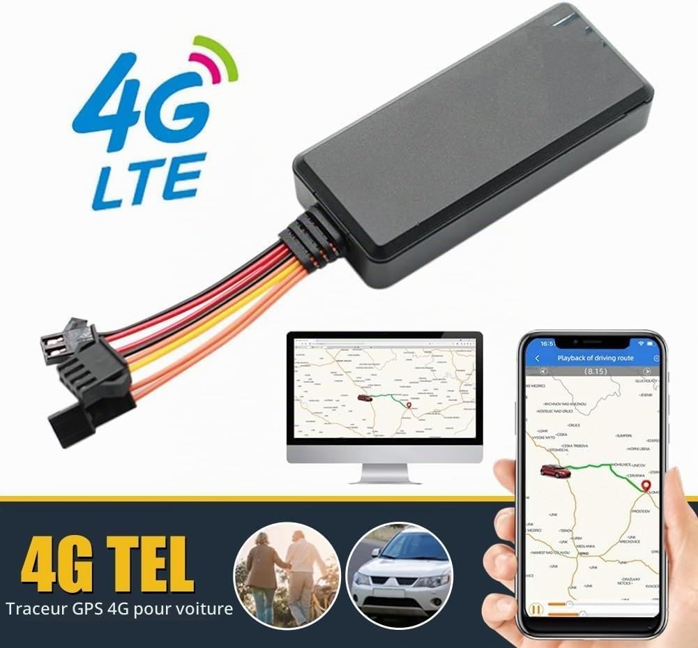 LeHang 4G Voiture GPS Tracker en Temps réel Anti - Perte localisateur avec Alarme SOS d'urgence télécommande vélo Moto Enfants Tracker