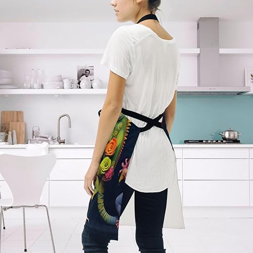 Miniatura 3 de RPLIFE Delantales de cocina a prueba de agua, delantales con bolsillos, delantal de pintura para adultos