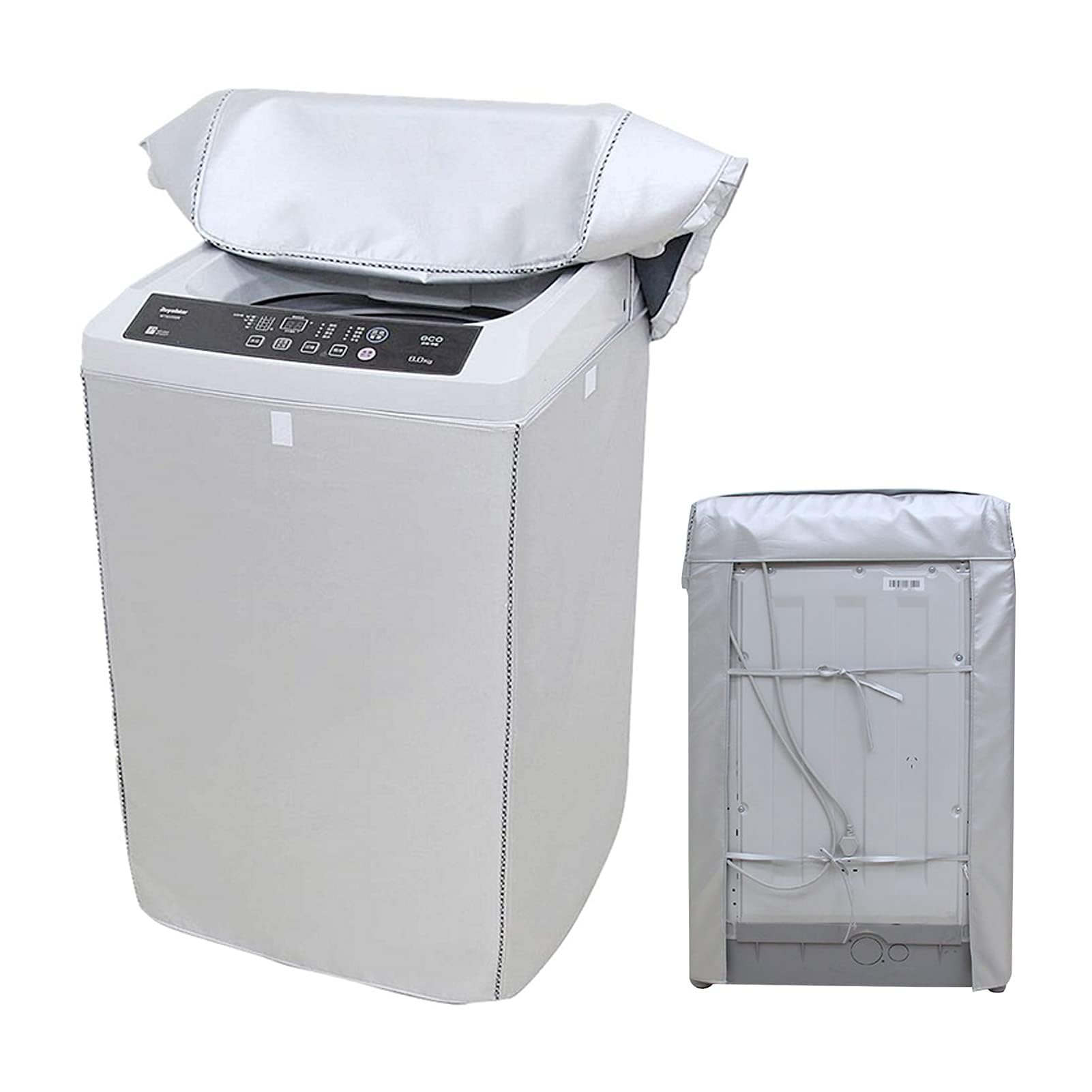Machine Washer Dryer Cover,Silver Coating Oxford Cloth Full-Automatic Wave wheel washing Machine Cover (M 6-7.5KG)