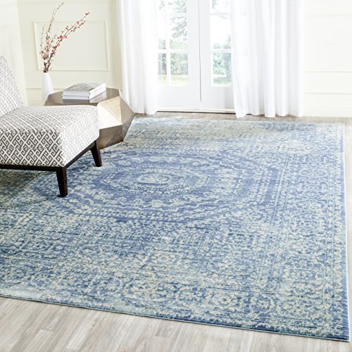 Safavieh Craft Art-Inspired Indoor Woven Rectangle Area Rug, Valencia Collection, VAL205, in Blue / Multi - Image 2