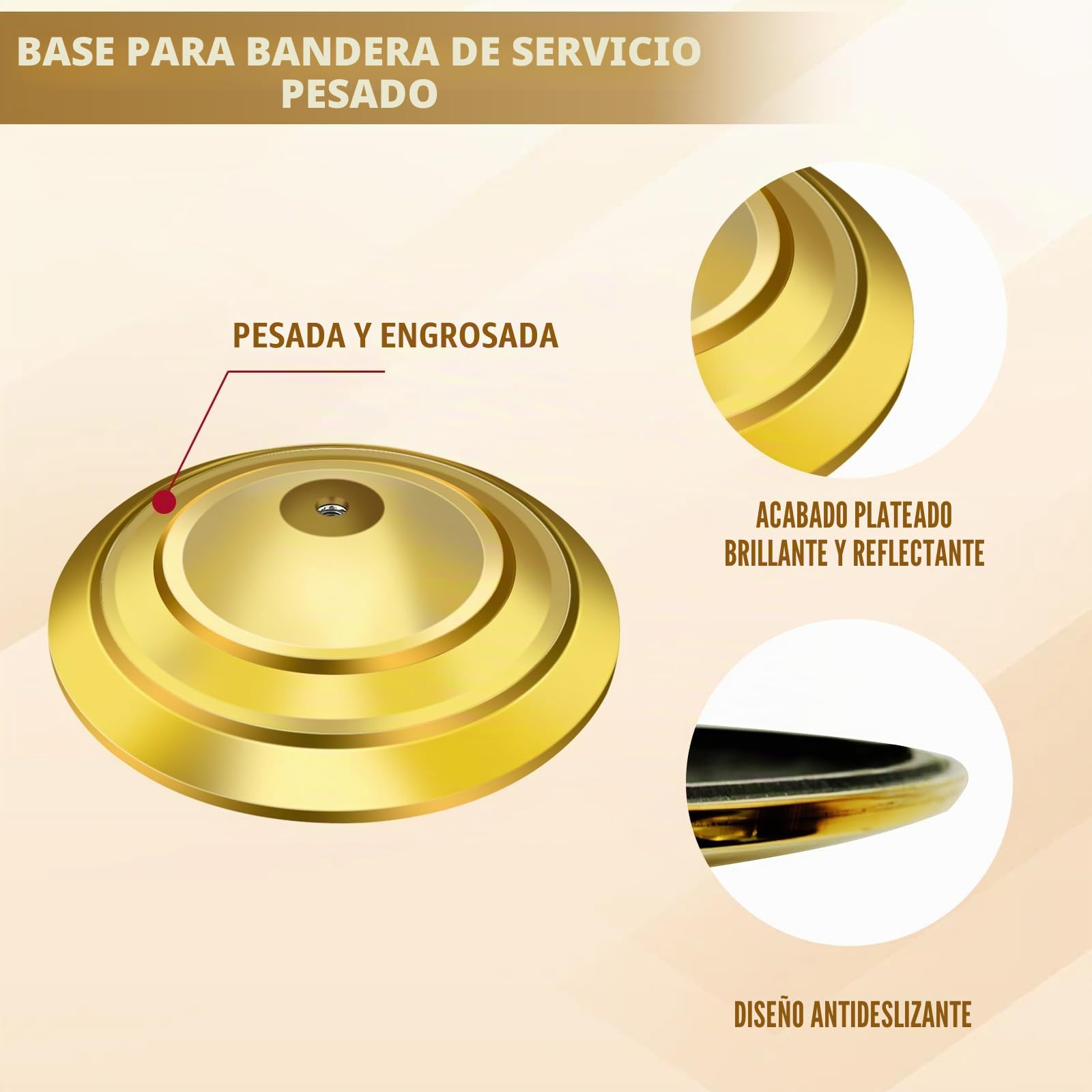Kit de mástil de bandera para interiores con base pesada y gruesa, altura de 200 cm a 252 cm, mástil de bandera comercial de acero inoxidable para oficina, escuela, ayuntamiento, asta de bandera