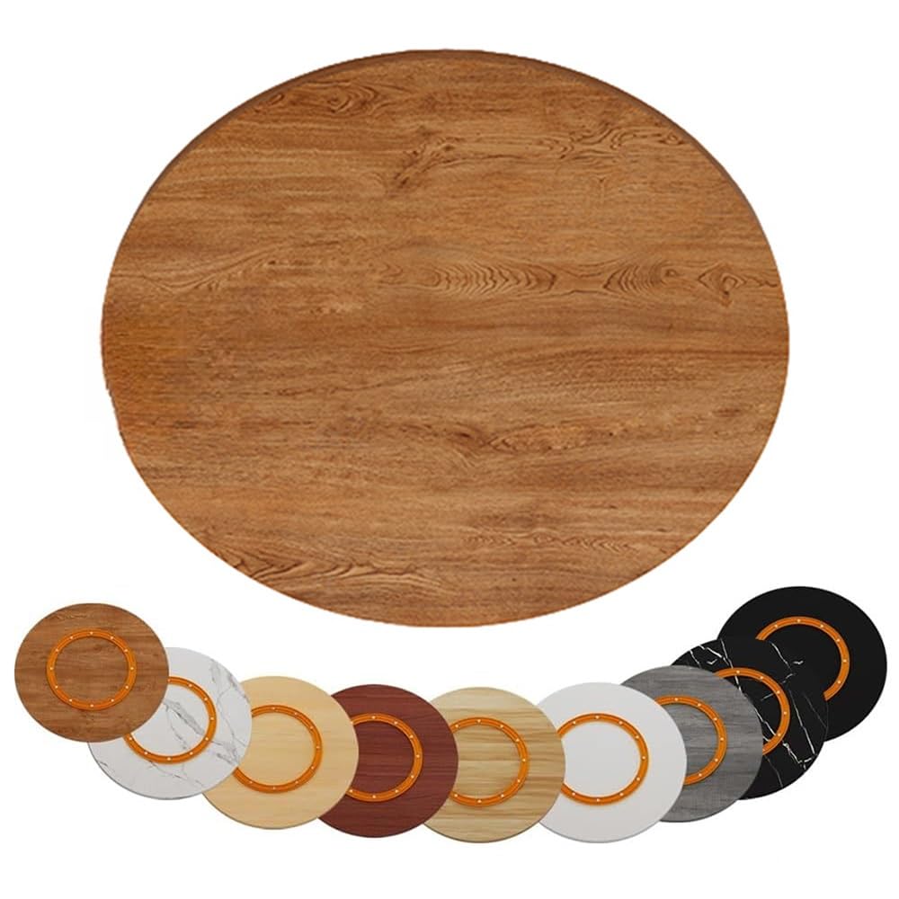 Extra Grande Bandeja Giratoria De Madera 100cm Lazy Susan Plato Giratorio Redonda 60 80 90cm Bandeja De Servicio Giratoria Manual - 6 Estilos, 12 Tallas(Gold Oak,80cm/32in)