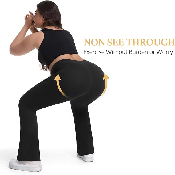 3 Packs Women's Flare Leggings Yoga Pants with Pockets