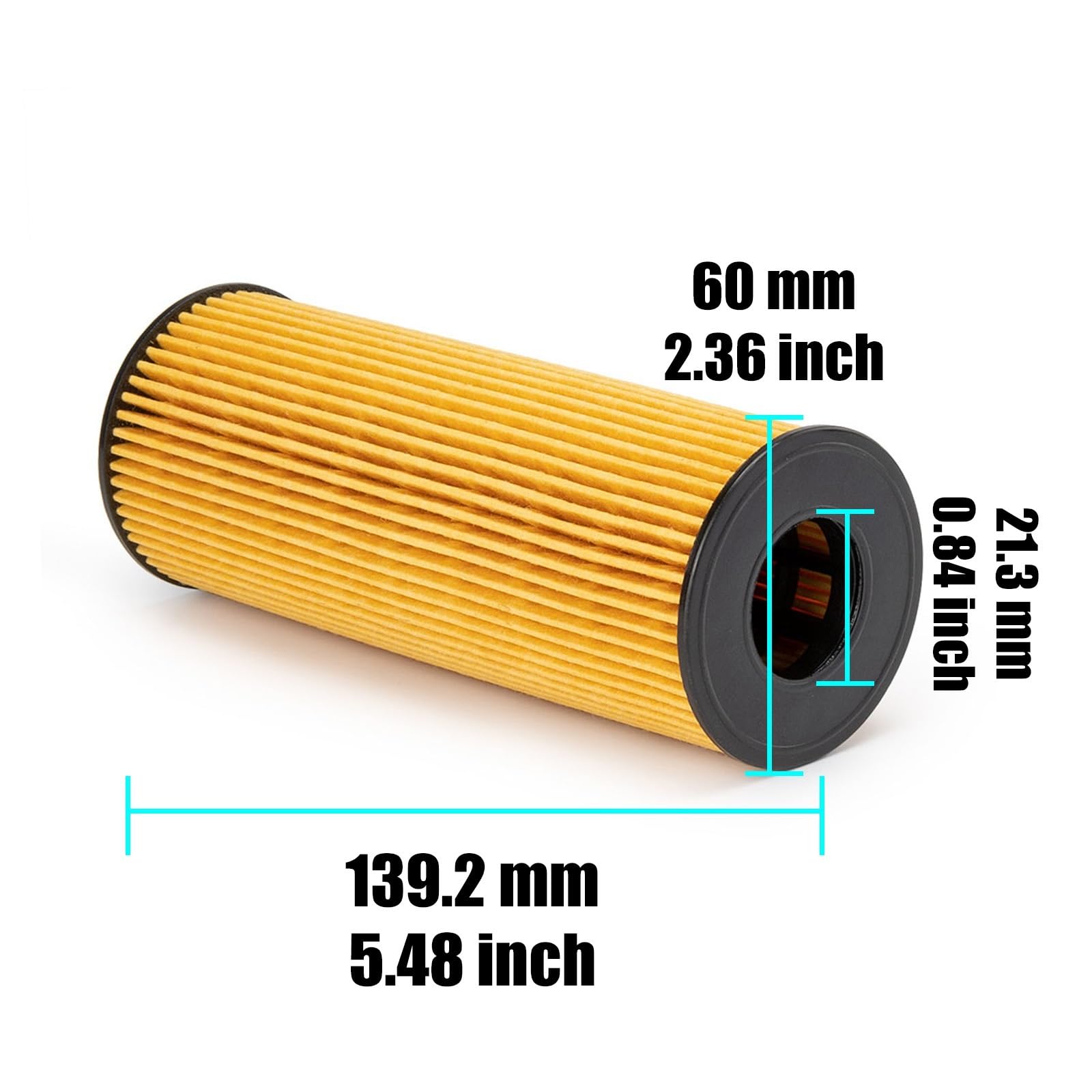 filtro de aceite del coche Filtro de aceite de motor para coche (1/4/6 unidades) 26320-2R000. Compatible con motor diésel Hyundai IV 2.0 (2021) y Hyundai Taucson NX4 2.0.(6pcs)