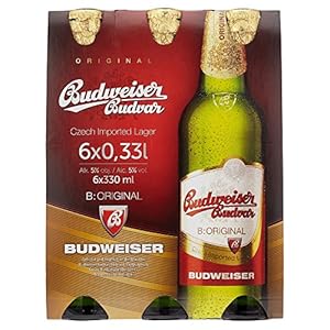 Budweiser Budvar Premium Lager MEHRWEG, (6 x 0.33 l)