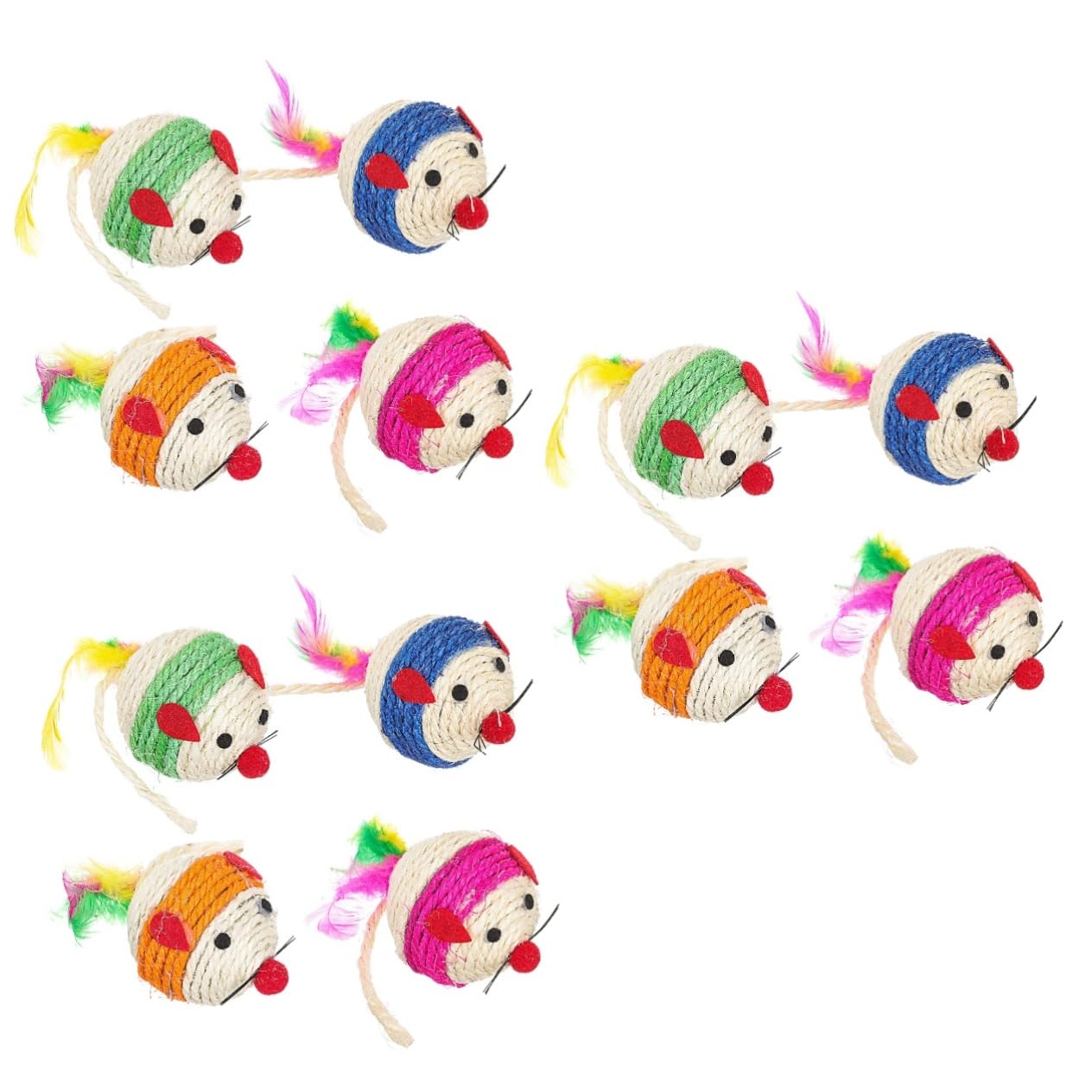 Toddmomy 12piezas Juguetes Interactivos para Gatos De Juguetes Divertidos para Kittens Estimula La Curiosidad Seguro