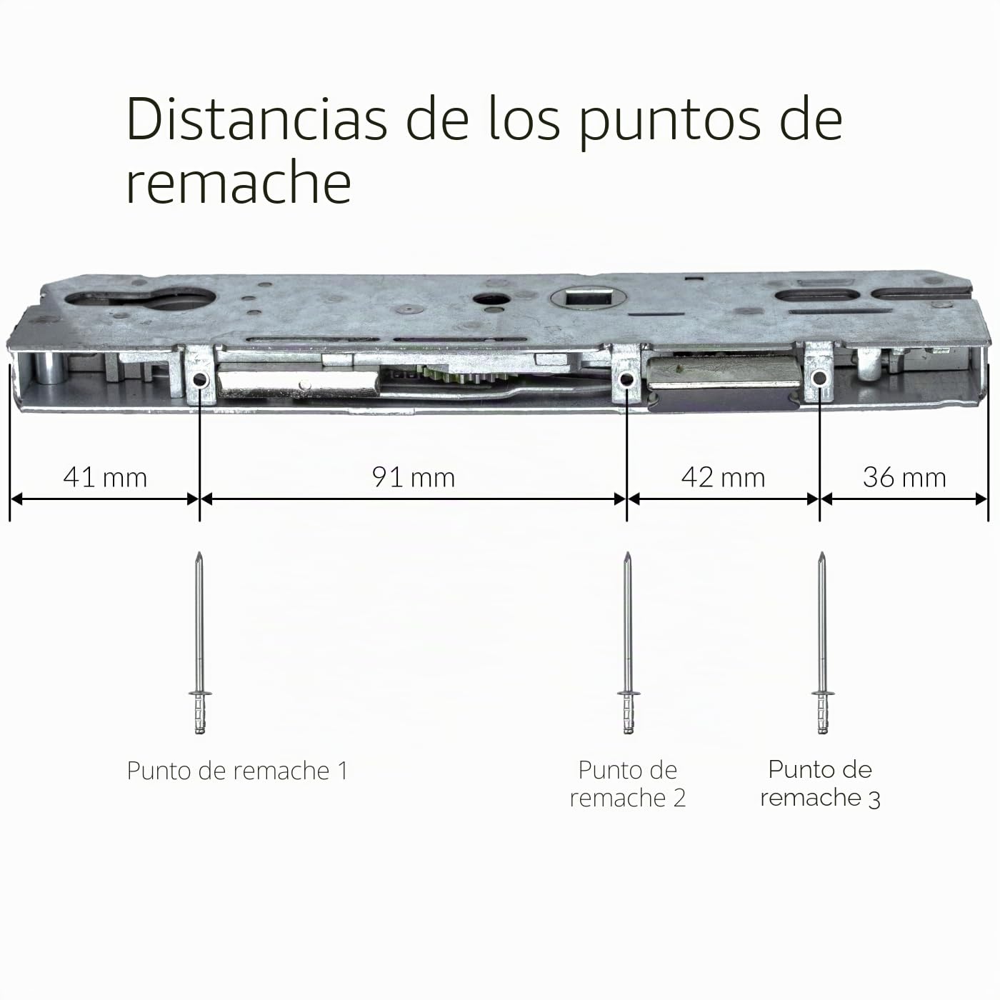 KFV 8250 Cerraduras de reparación para cerraduras de renovación para múltiples bloqueos, caja de cerradura de 8 mm Tuerca 92 mm (dimensiones espina: 35 mm)