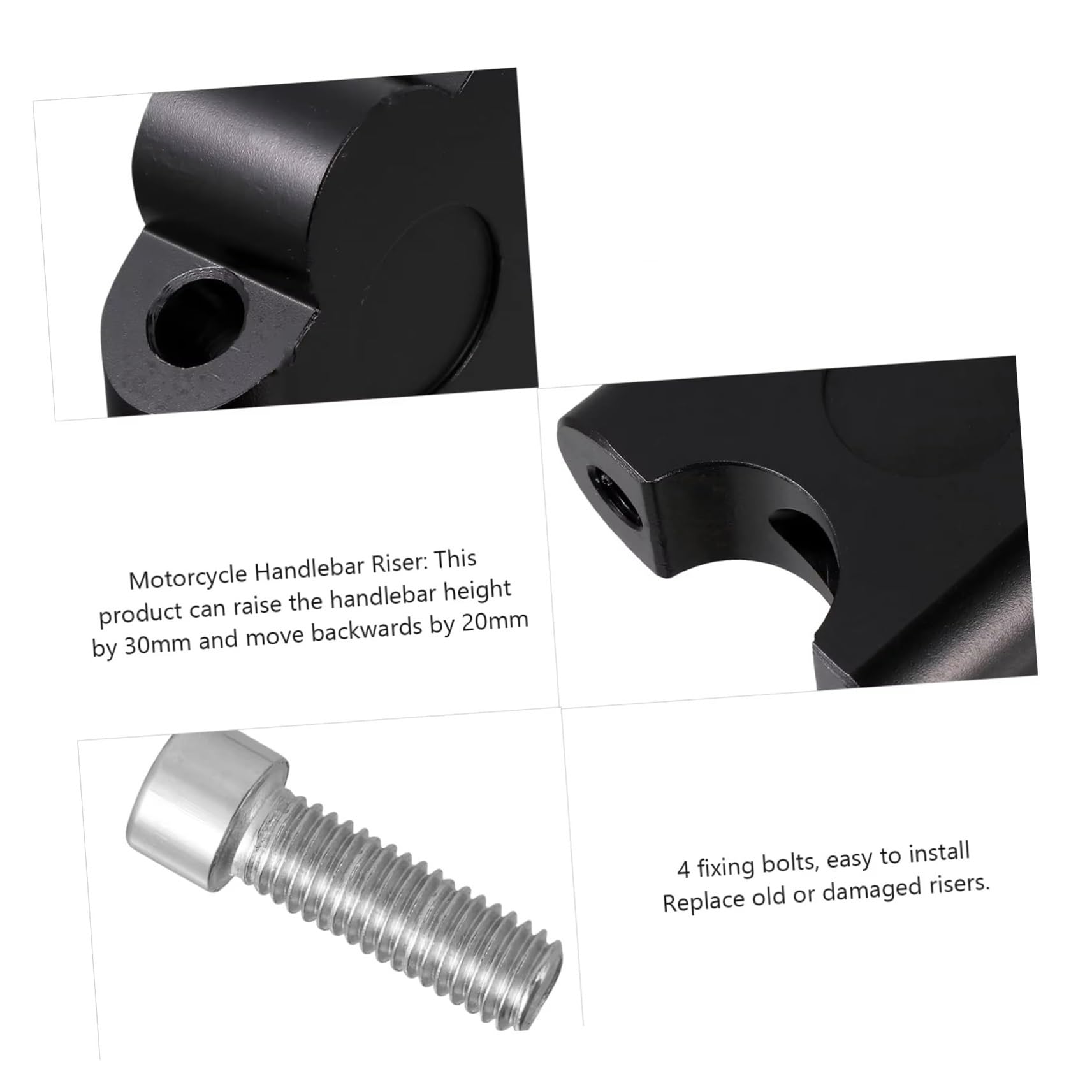 Adaptador De Abrazadera Elevadora Manillar Aleación Aluminio Para Extensor Motocicleta Y Bicicleta Eléctrica Alzas Manillar Moto(Stlyle1)