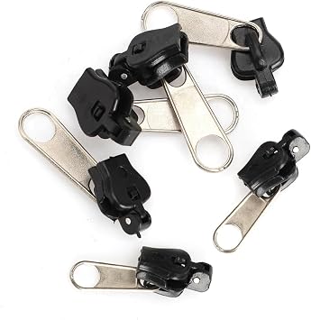 6Pcs Black Universal Instant Fix Zipper Repair Kit Replacement Zip Slider Teeth Zippers Design Arts, Crafts and Sewing Zippers Supplies,Fasteners,Zipper Repair Kit Universal Zipper Fixer