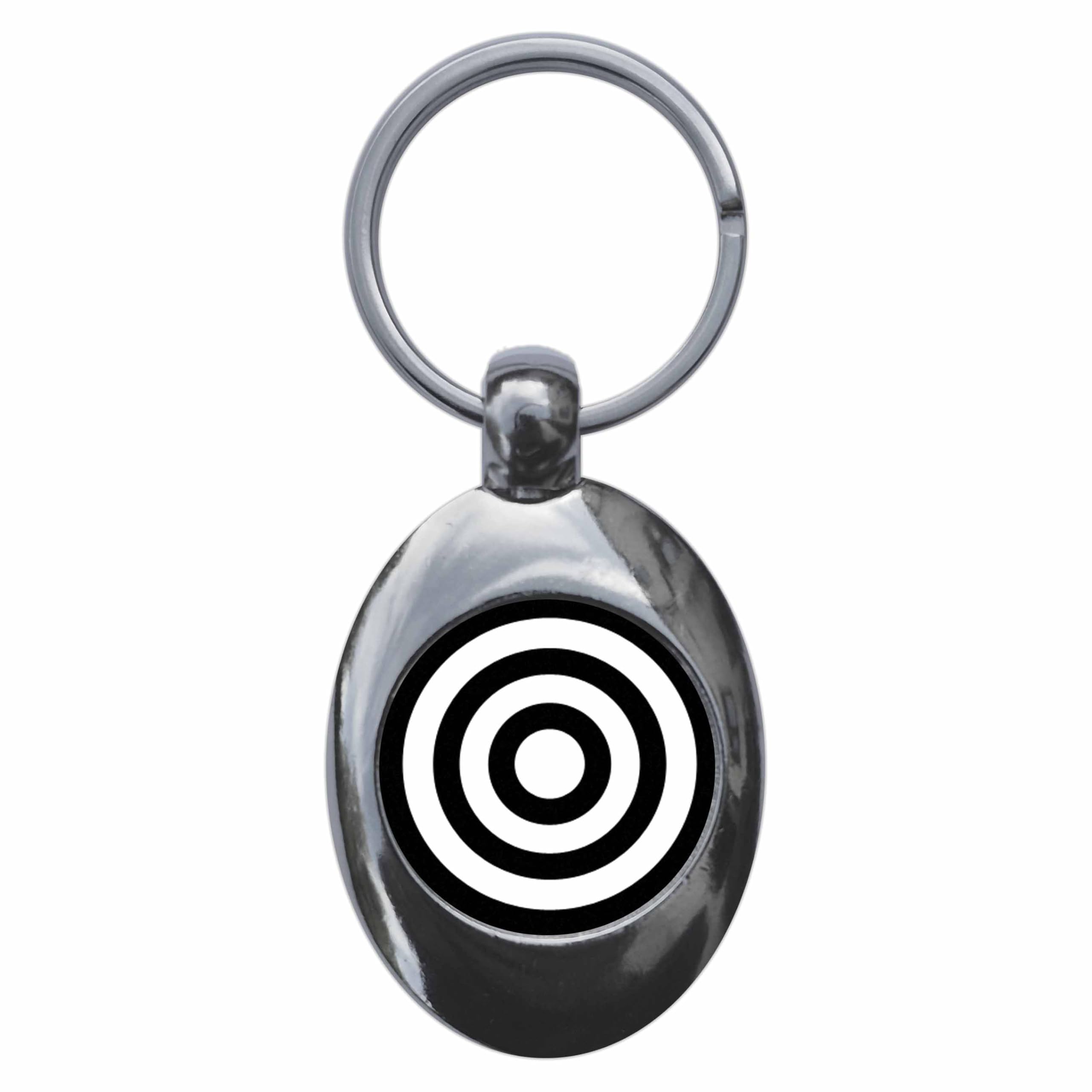Ozorath Monochrome Target Mod Keyring Keychain Key Ring Chain With Trolley Coin