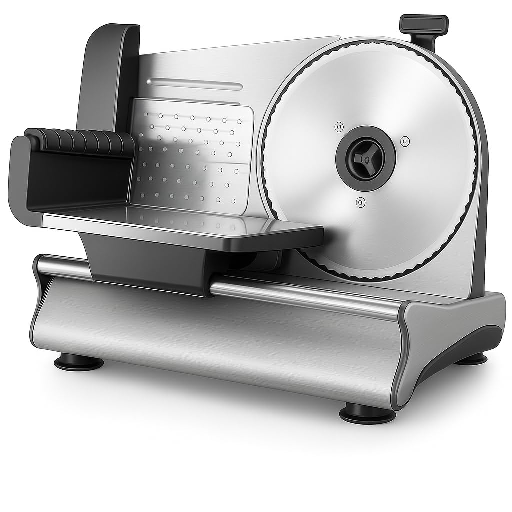 Electric Meat Slicer – 500W Food Slicing Machine with 8-Inch Blade