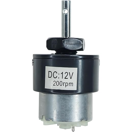 Geared DC Motor 12V 200 RPM Yellow