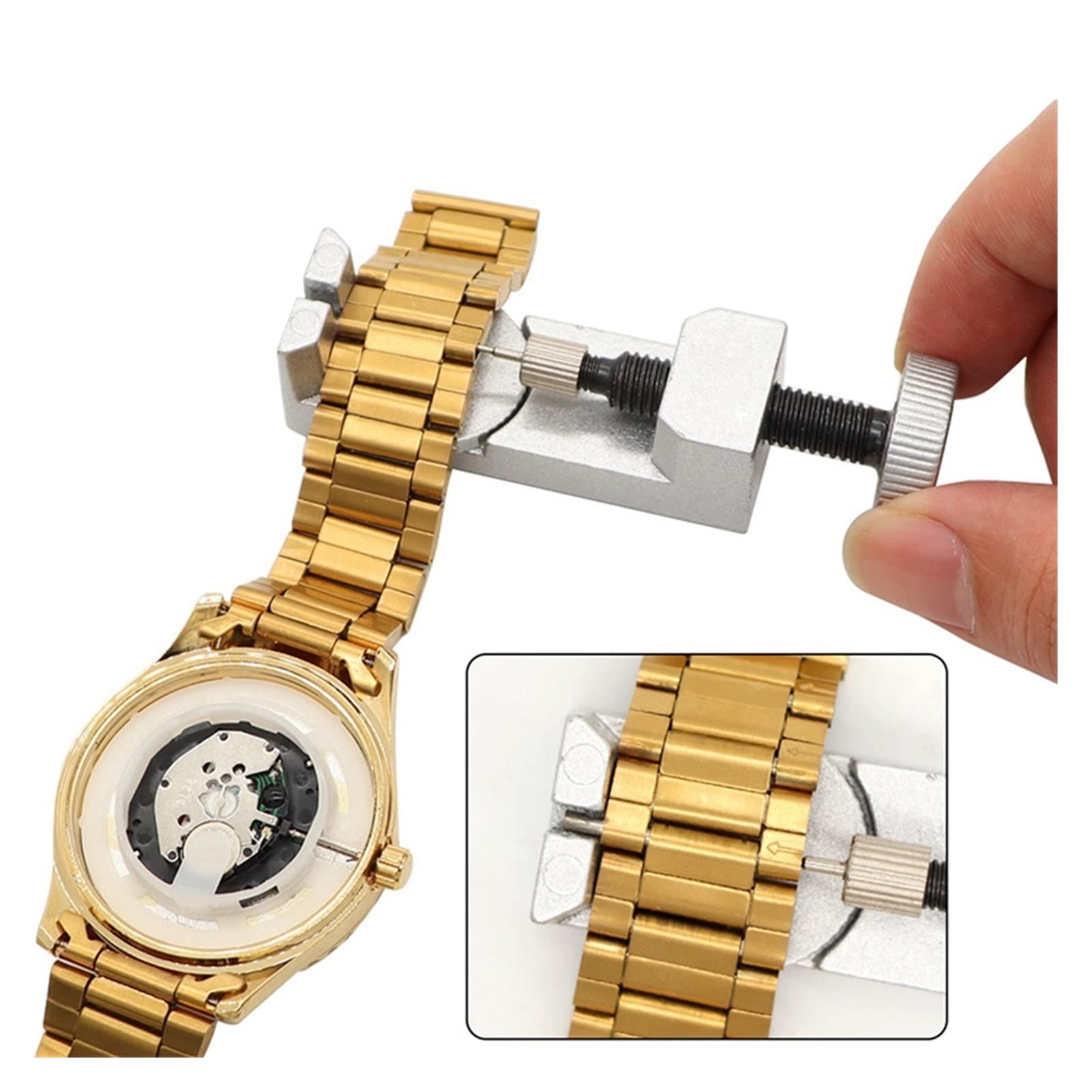 149 PCS Strumento per la riparazione degli orologi Kit di strumenti per la riparazione degli orologi Set di strumenti per la riparazione degli orologi e la sostituzione della batteria Strumento per la