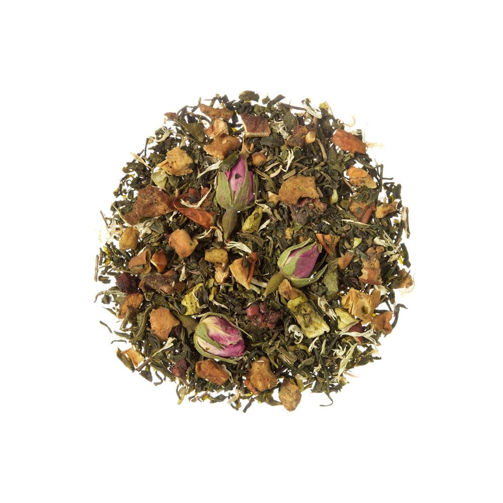 TEA SHOP - Té Blanco Sakura Beauty Blend 100g - 50 Tazas - Formato a Granel - White Tea - En Hojas - Mezcla con Verde - Beauty y Digestivo