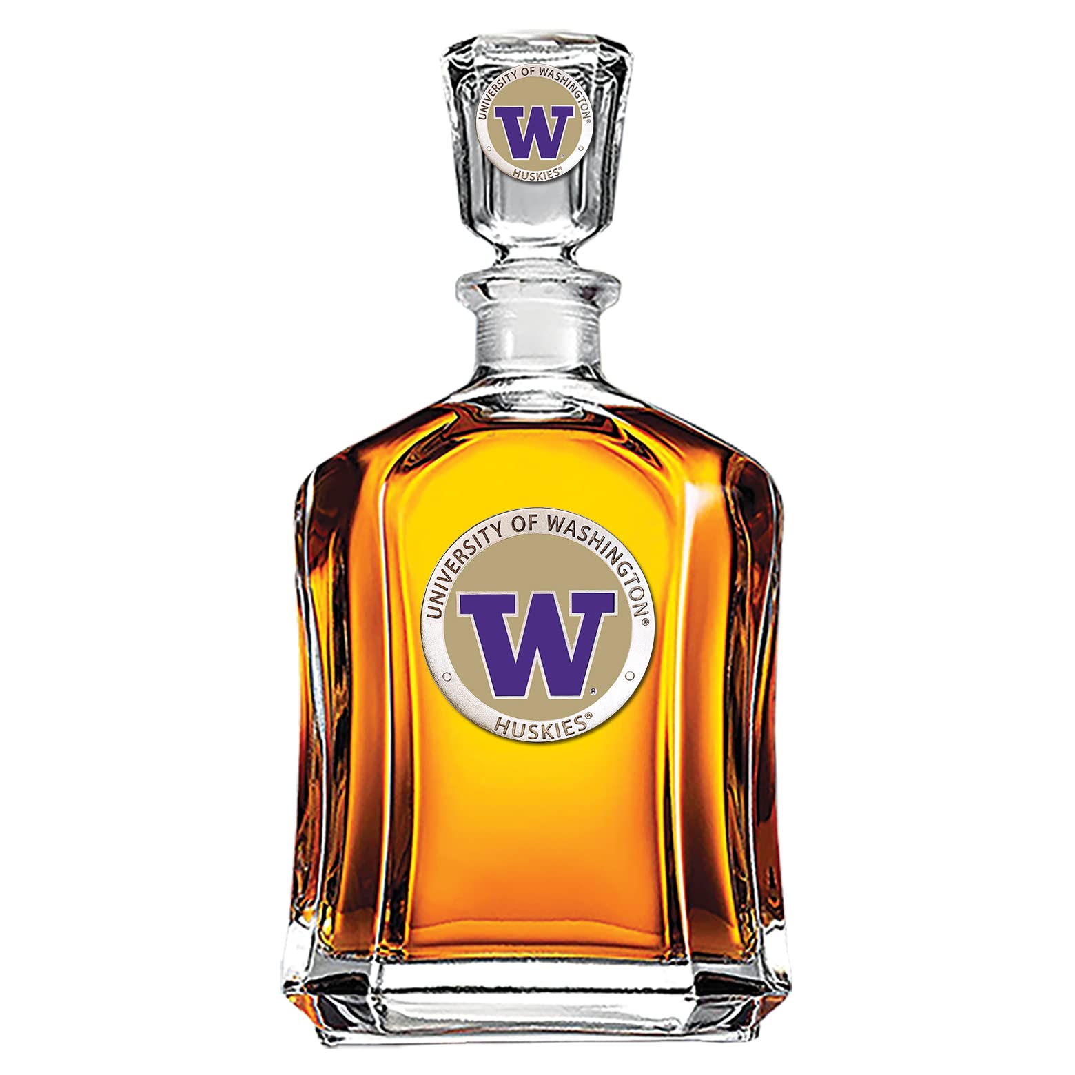 Heritage Pewter Washington Capitol Decanter | 24 OZ Whiskey Decanter for Liquor with Airtight Stopper | Expertly Crafted Pewter Glass