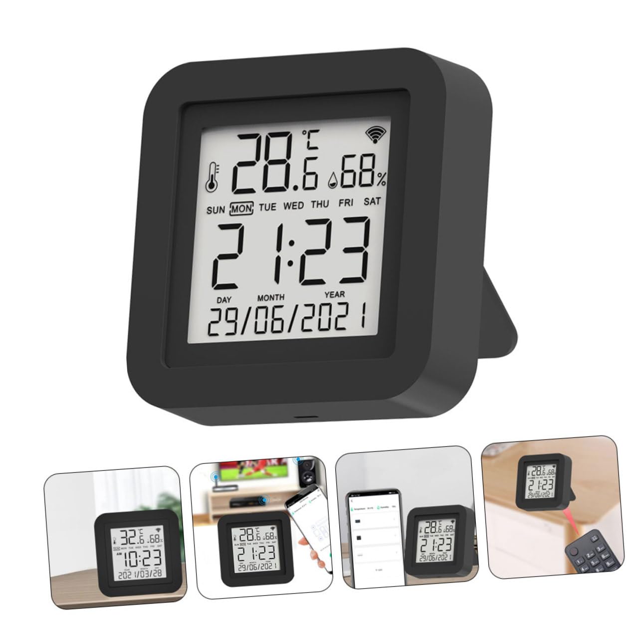 SHINEOFI Indicatore Temperatura Monitor Temperatura e Umidità Sensore Umidità Misuratore Per Termometro Igrometro Portatile