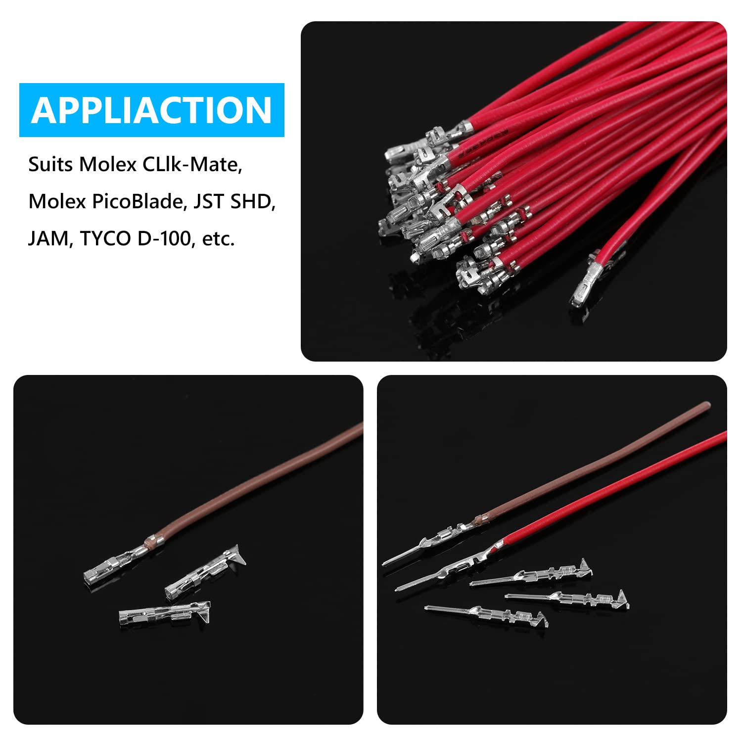 Mikro-Steckverbinder-Pin-Crimpwerkzeuge für Molex, JST, JAE, D-Sub – Stecker-Crimper für 32–20 AWG/0,03–0,52 mm² – kompatibel mit offenem Schaft, Molex, Jst