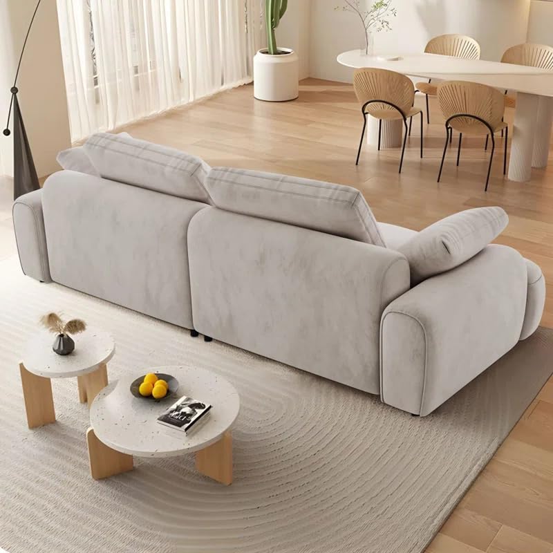 Image of LEGACY OF COMFORT Irmak 85.83'' Upholstered 3 Seater Sofa Three Seater Sofa for Living Room Hotels & Offices (Beige)