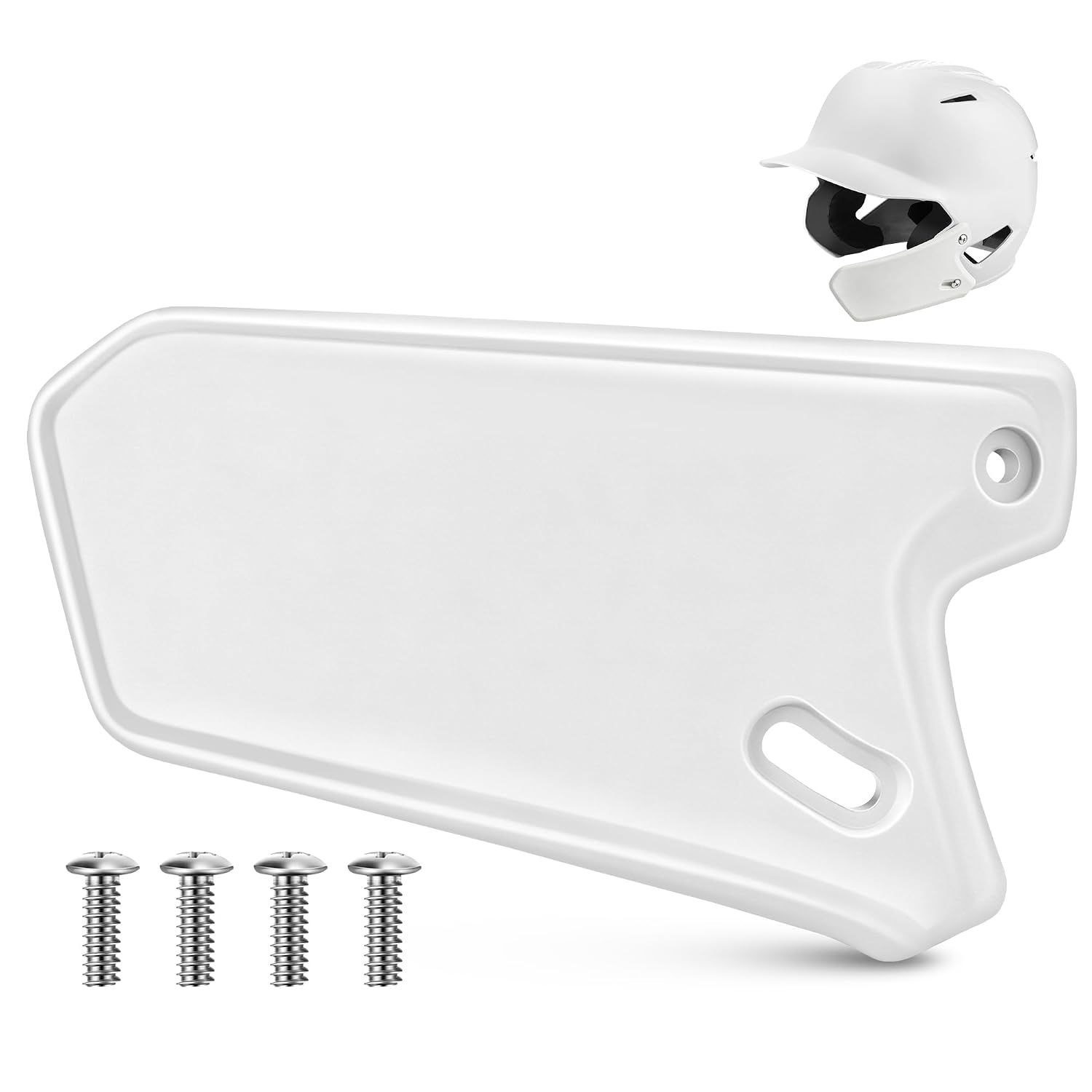 Feekoon White Batting Helmet Face Shield Compatible with EvoShield XVT Batting Helmet, Youth Baseball Helmets Jaw Guard for Face Jaw Protection, Moisture Wicking Padding, Right Handed Hitter