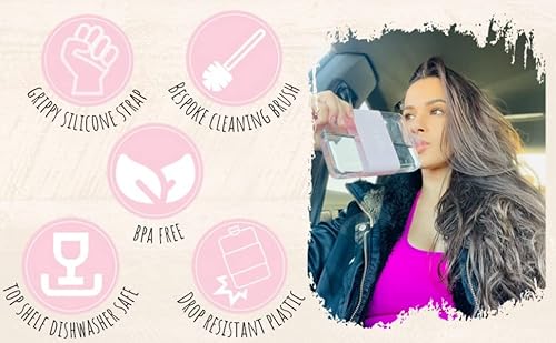 Hydr | 15Oz Flat Water Bottle For Purse & Flexible Cleaning Brush | Bpa Free Square Water Bottle | Leak/Drop Proof Slim Water Bottles For Travel, Small Water Bottle #TOP3