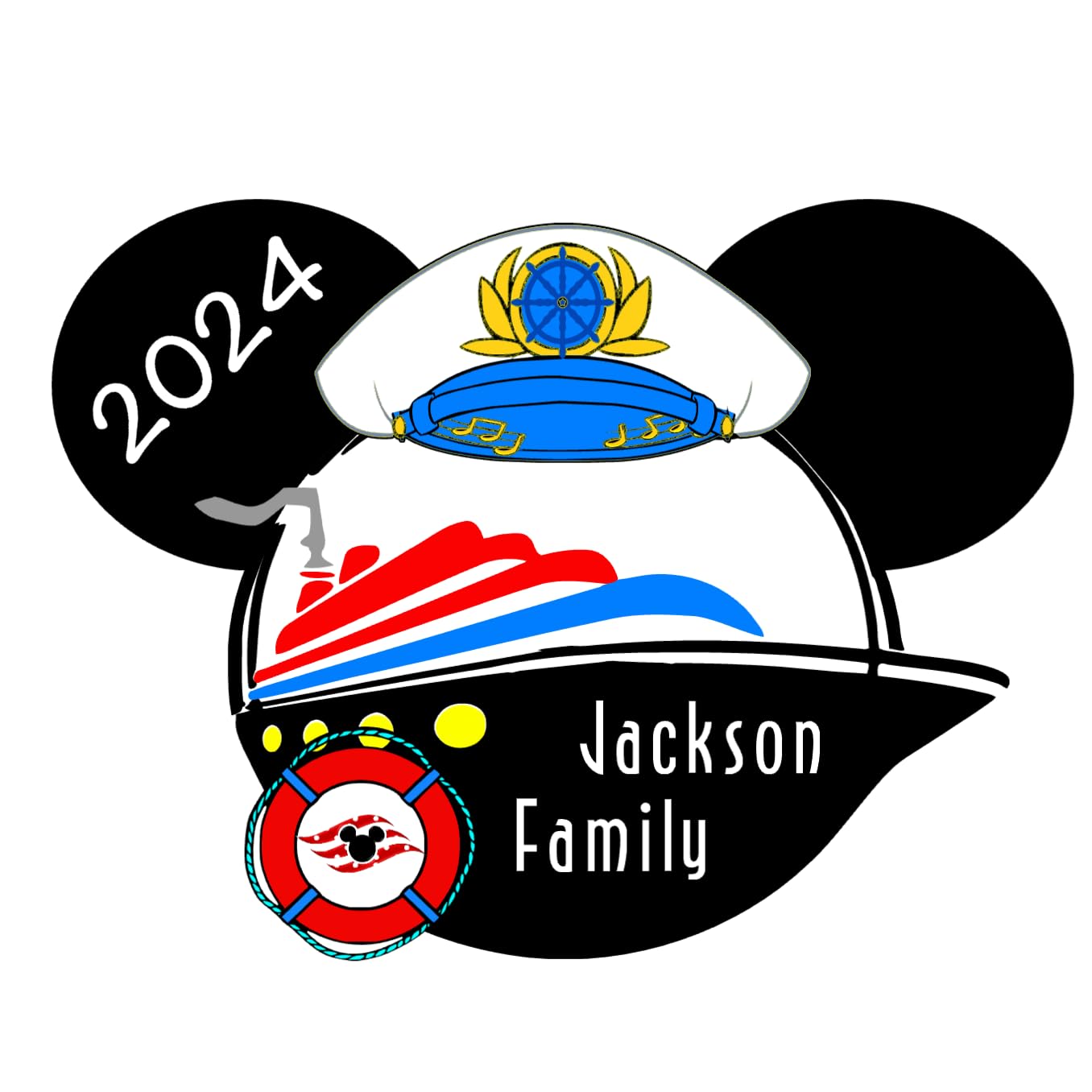 Large Magnet for Disney Cruise Cabin Door. Family Cruise Door Magnet.