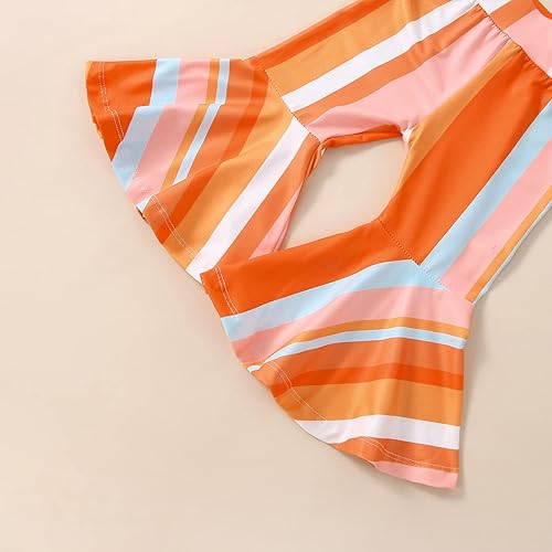 Miniatura 6 de MoZiKQin Ropa bohemia sin mangas para bebé niña pequeña camiseta corta con cuello halter floral y pantalones acampanados lindos trajes de verano