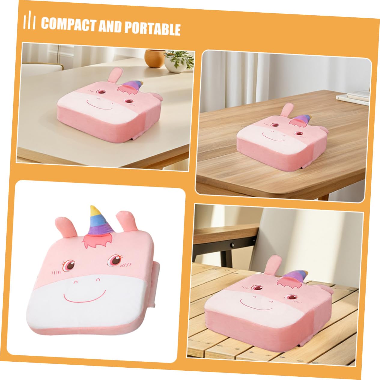 iplusmile Cuscino Rialzo Sedia Spessore Antiscivolo per da Pranzo e Studio Portatile Lavabile Supporto Ergonomico per Altezza e
