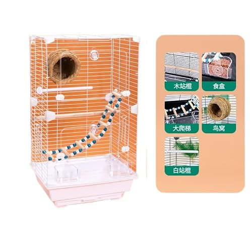 鳥かご 大型 高級ケージ 鳥小屋 取り外し可能なローリングスタンド、丈夫なワイヤー ハンドル付き セキセイインコ用 取り外し可能なトレイ付き、複数のインコ用、ハト、インコ、オカメインコ用セキセイインコ、小型から中型の鳥用