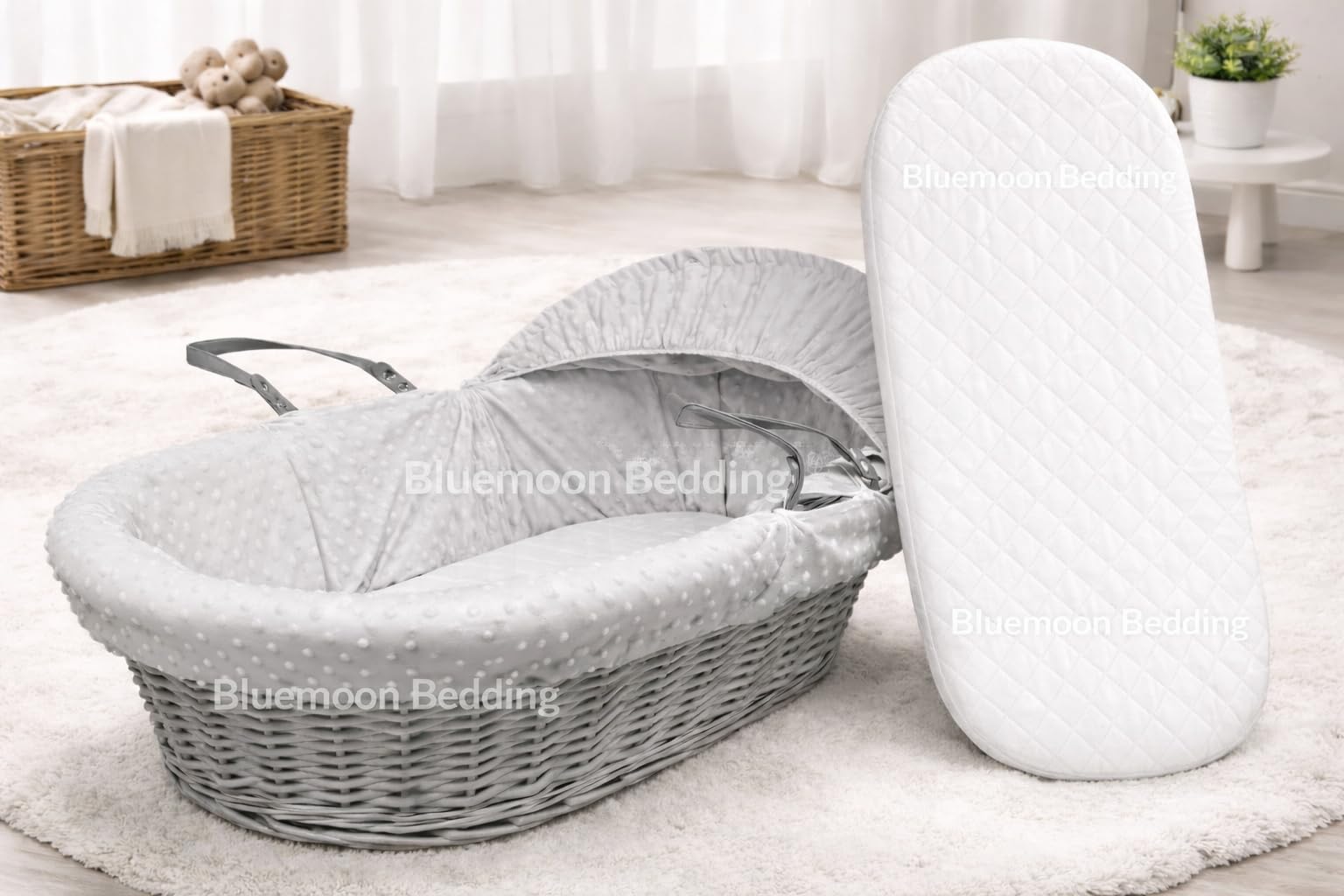 Materasso in microfibra ipoallergenico Moses 74 x 28 x 3 cm di spessore ovale