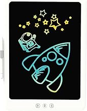 Tvara 15" Half Erasable LCD Writing Board for Kids & Adults with Back Side White Board - Ideal for Drawing, Note-Taking, Half Erasable Button with Provided Pen only not with Hand.