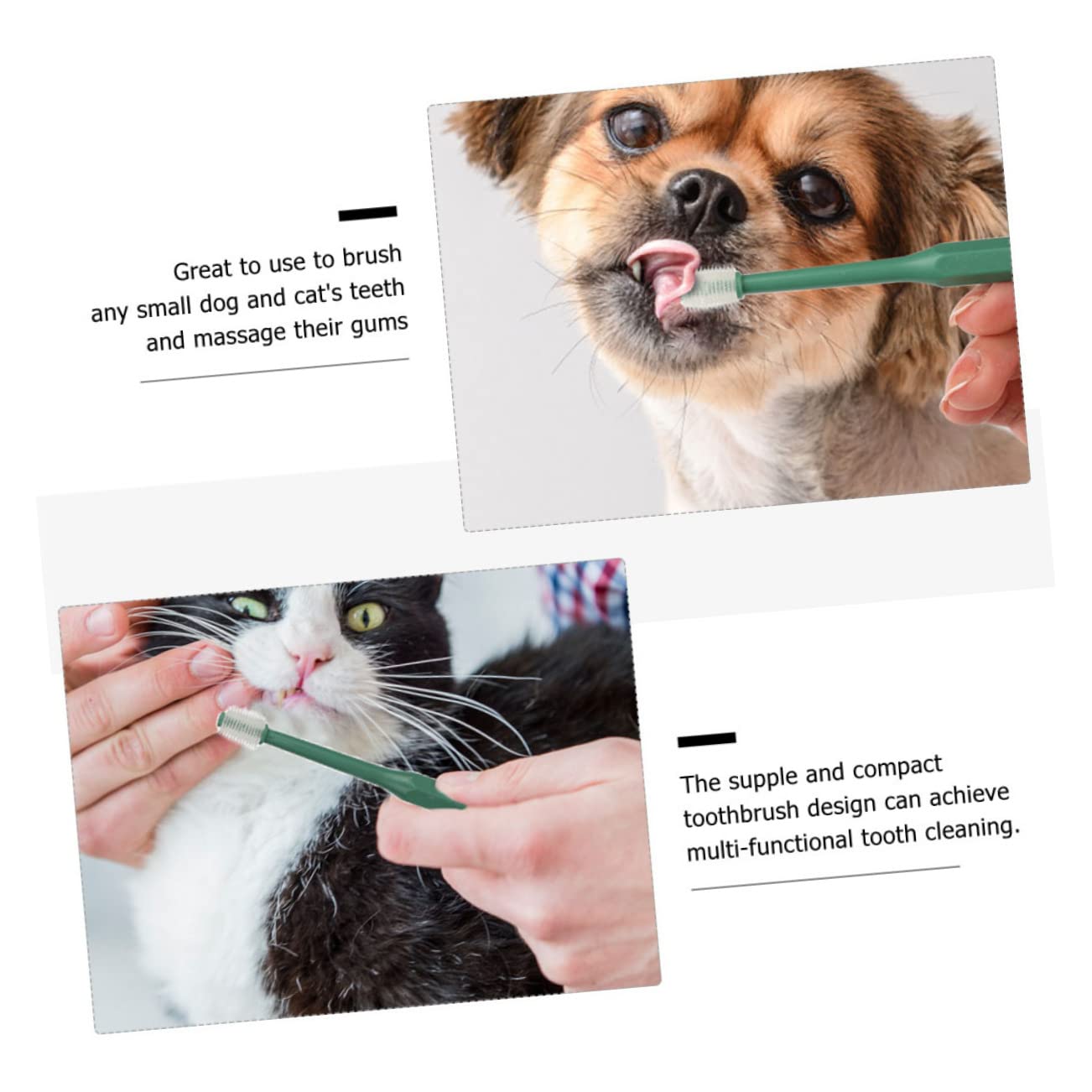 SUPVOX 3 Set Di Spazzolini Da Denti Per Cani Con Setole Morbide E Portatili Per Animali Domestici Pulizia Orale A 360 Gradi in Plastica Per Gatti E Cani 4 Pezzi*3