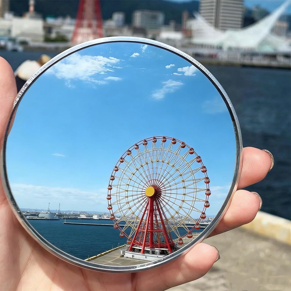 Espejo para selfie portátil redondo convexo 7.5 cm fotografía de viaje
