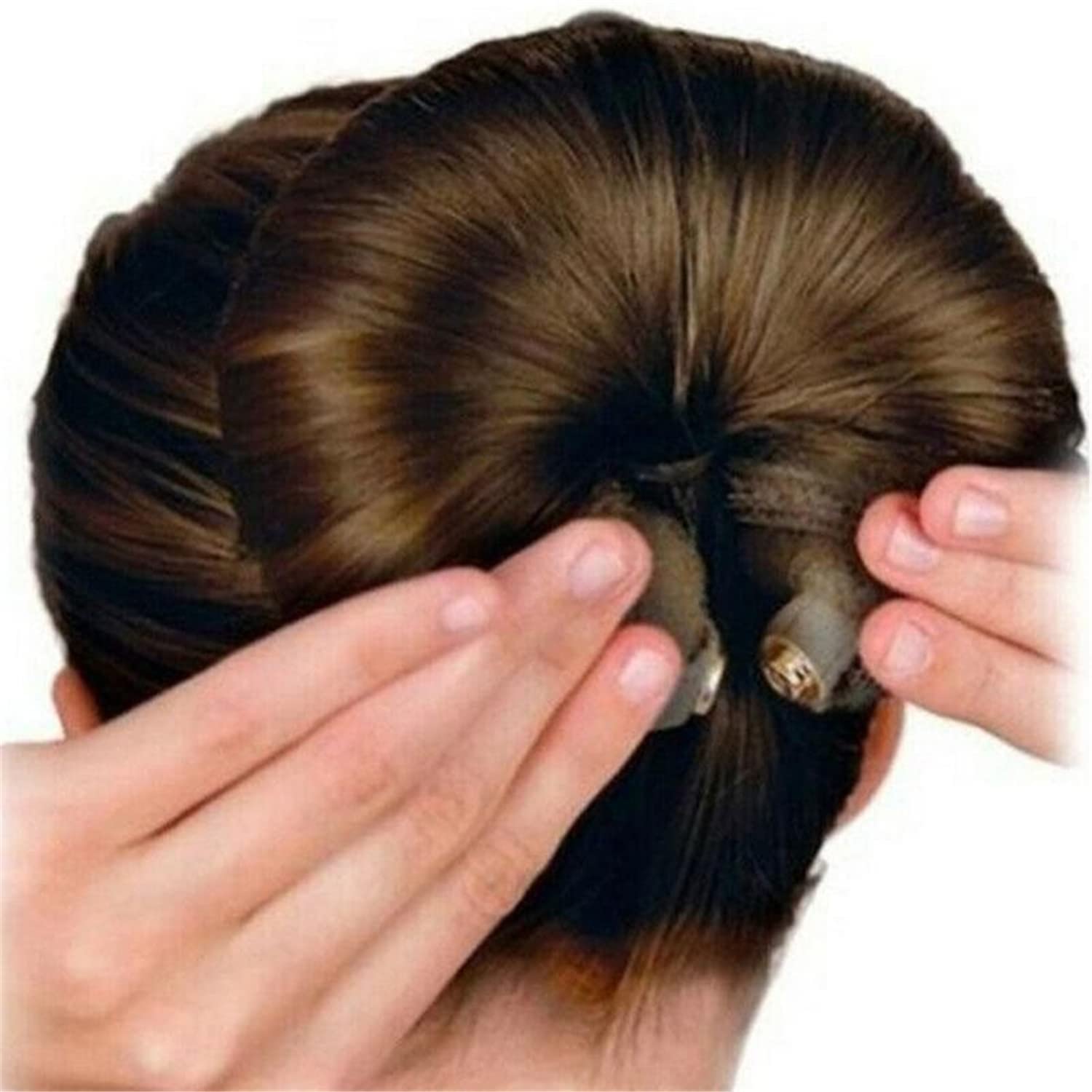 Herramienta de rollo mágico creativo para el cabello, para hacer bollos de pelo a la moda, para hacer donut, herramienta para peinar el cabello para mujer, soporte de cola de caballo (negro)
