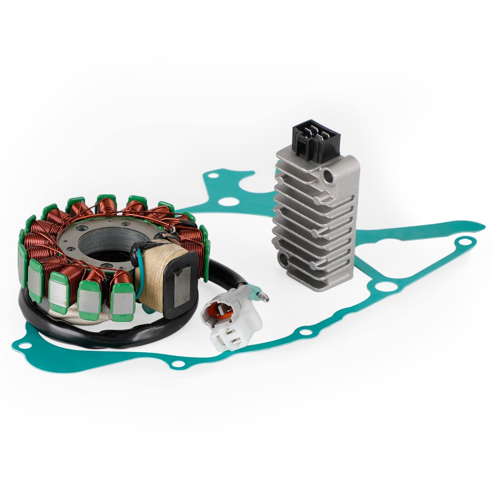 Magneto Coil Stator + Voltage Regulator + Gasket Assy Adatto per Yamaha TW 125 200 225 Trailway 1999-2022