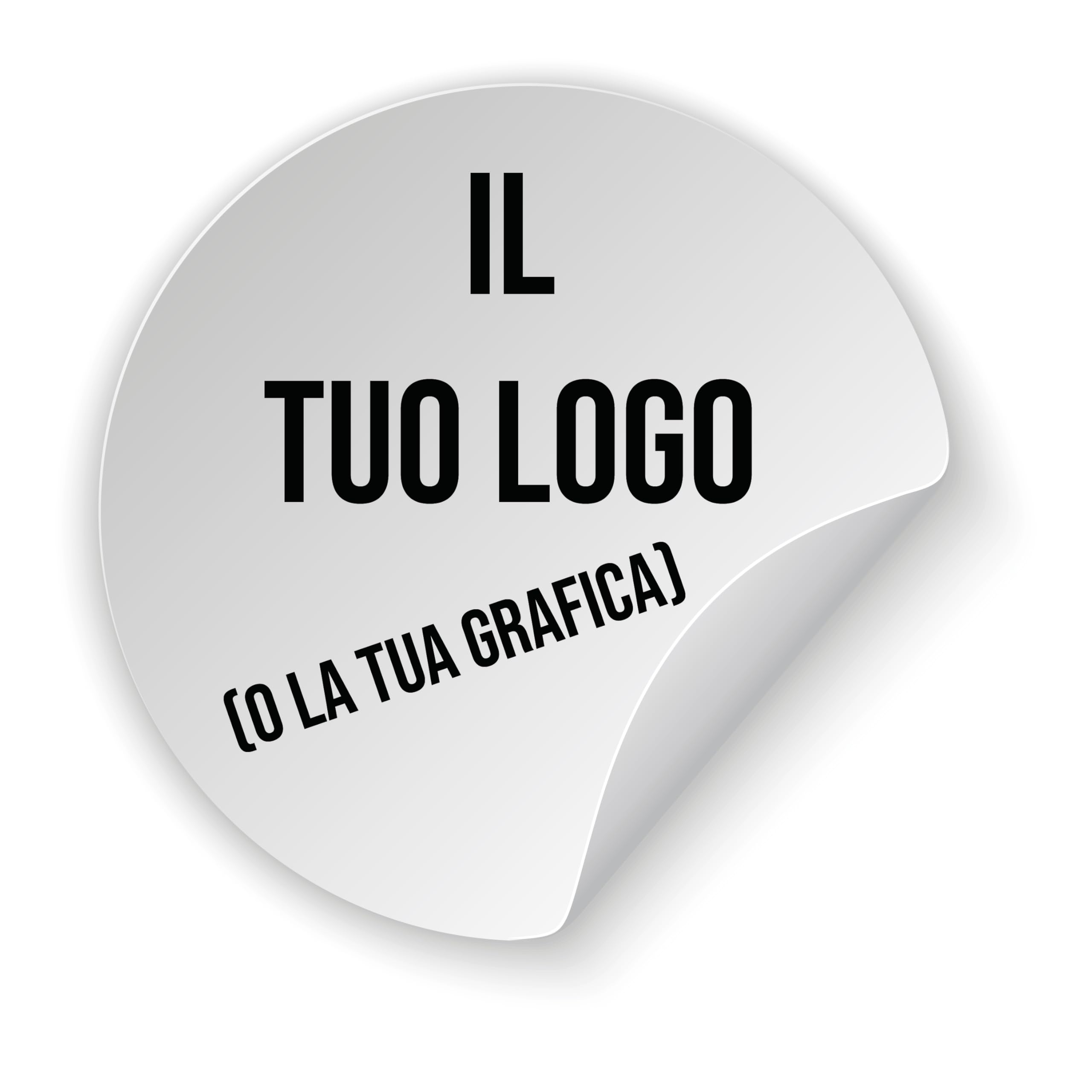 100 Adesivi Personalizzabili Multiuso - Inserisci il tuo logo o la tua grafica. Selezionabile misura da 2 cm a 20 cm. Ideali per Decorazioni Etichette e Progetti Creativi (Circolare)
