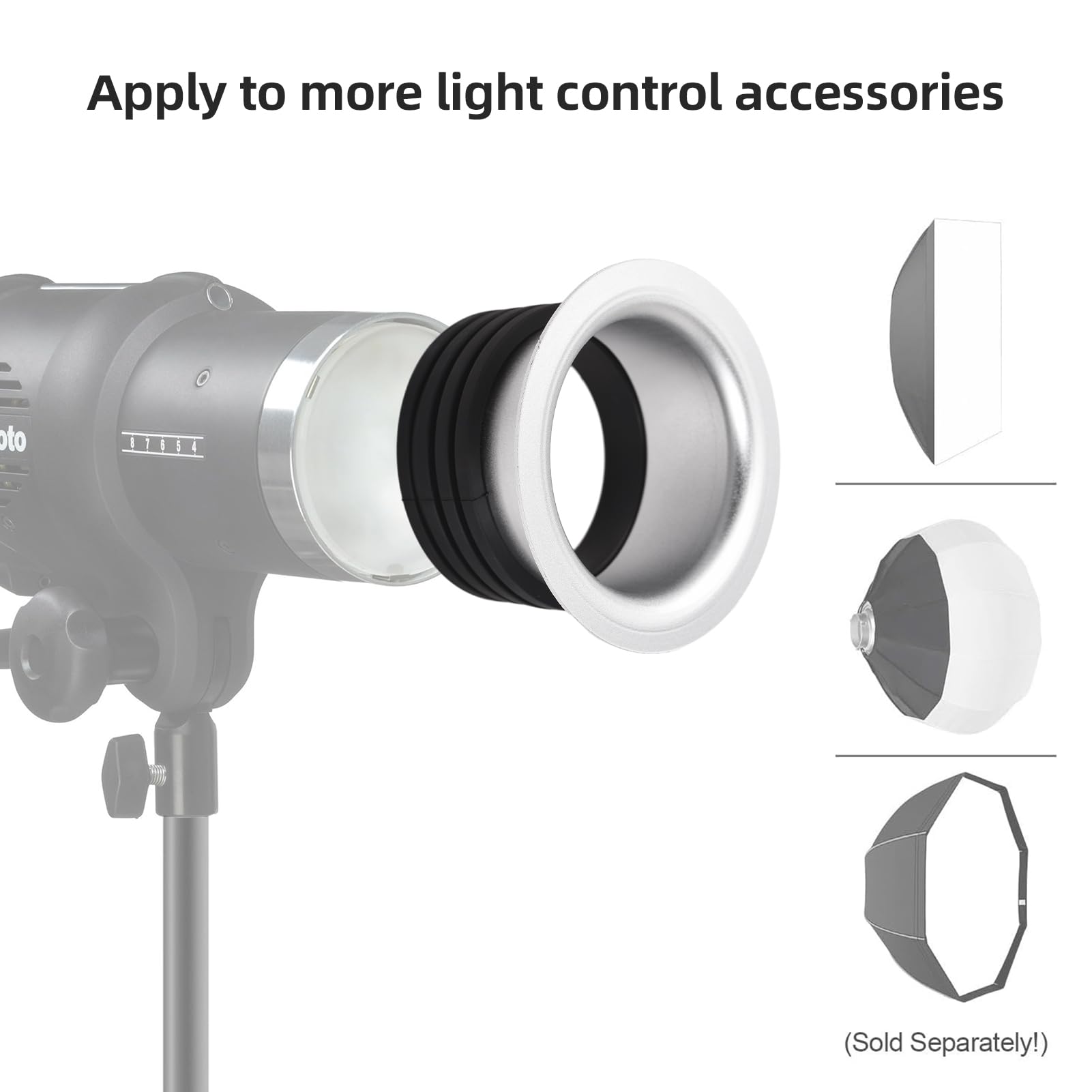 Andoer Light Speedring Adattatore di ricambio per Profoto Flash Monolight LED