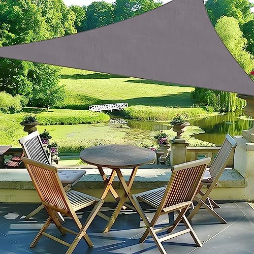 Cool Area Triangle Sun Shade Sail 12 Foot x 12 Foot x 12 Foot UV Block Durable Sun Shades Outdoor Canopy for Patio Pergola Cover Garden Backyard, Dark Grey(We Make Custom Size)