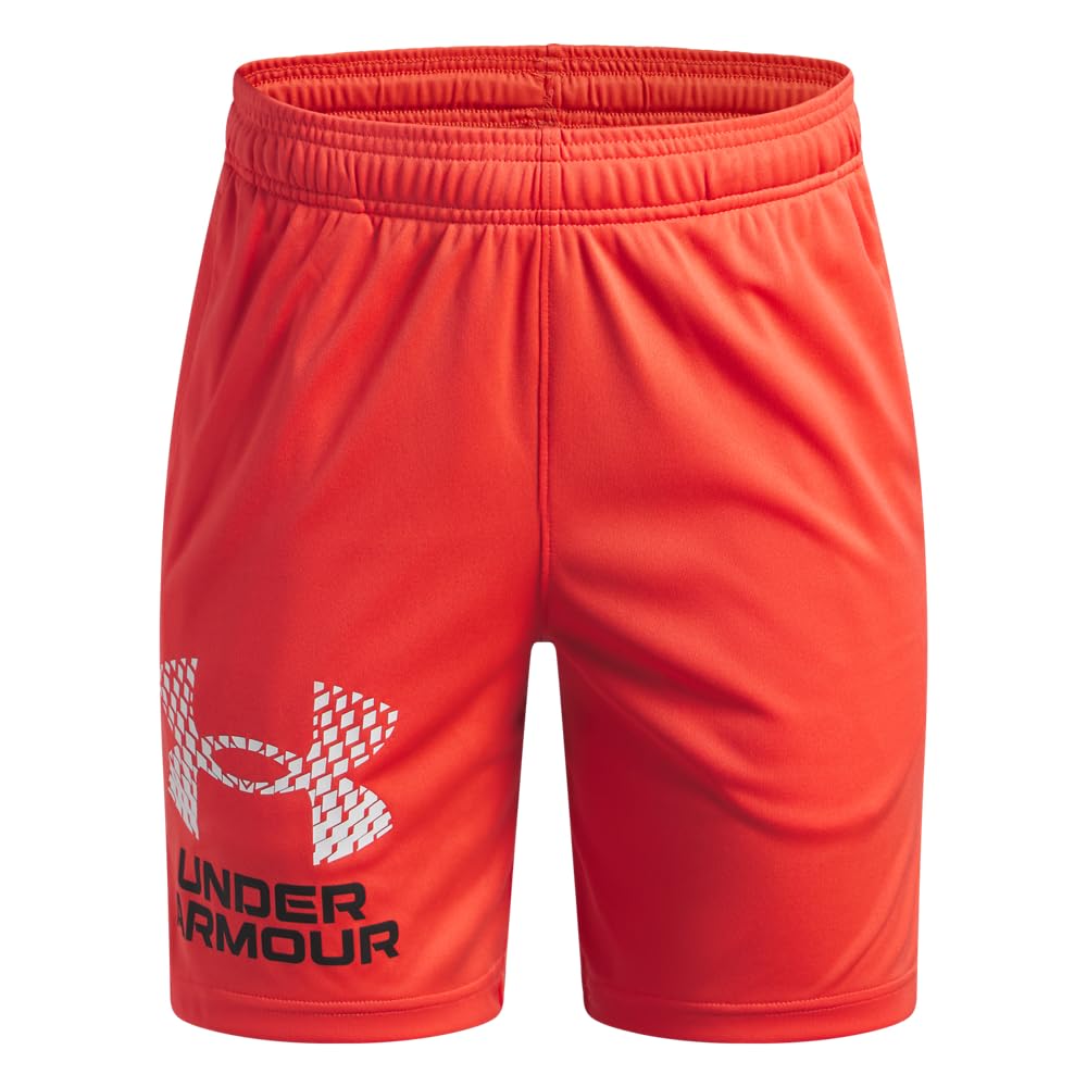 Under Armour UA Tech Logo Shorts - Venom Red / / White - YLG