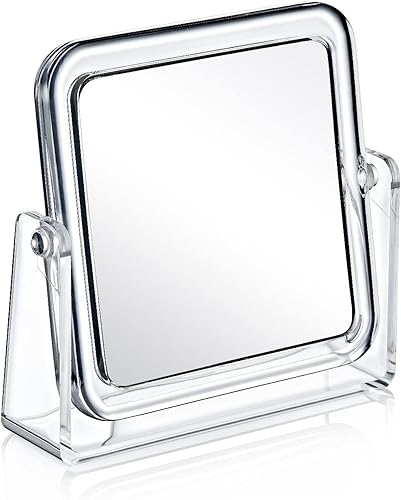 BOXUP Espejo de maquillaje cuadrado con aumento de doble cara BOXUP Espejo de maquillaje cuadrado con aumento de doble cara