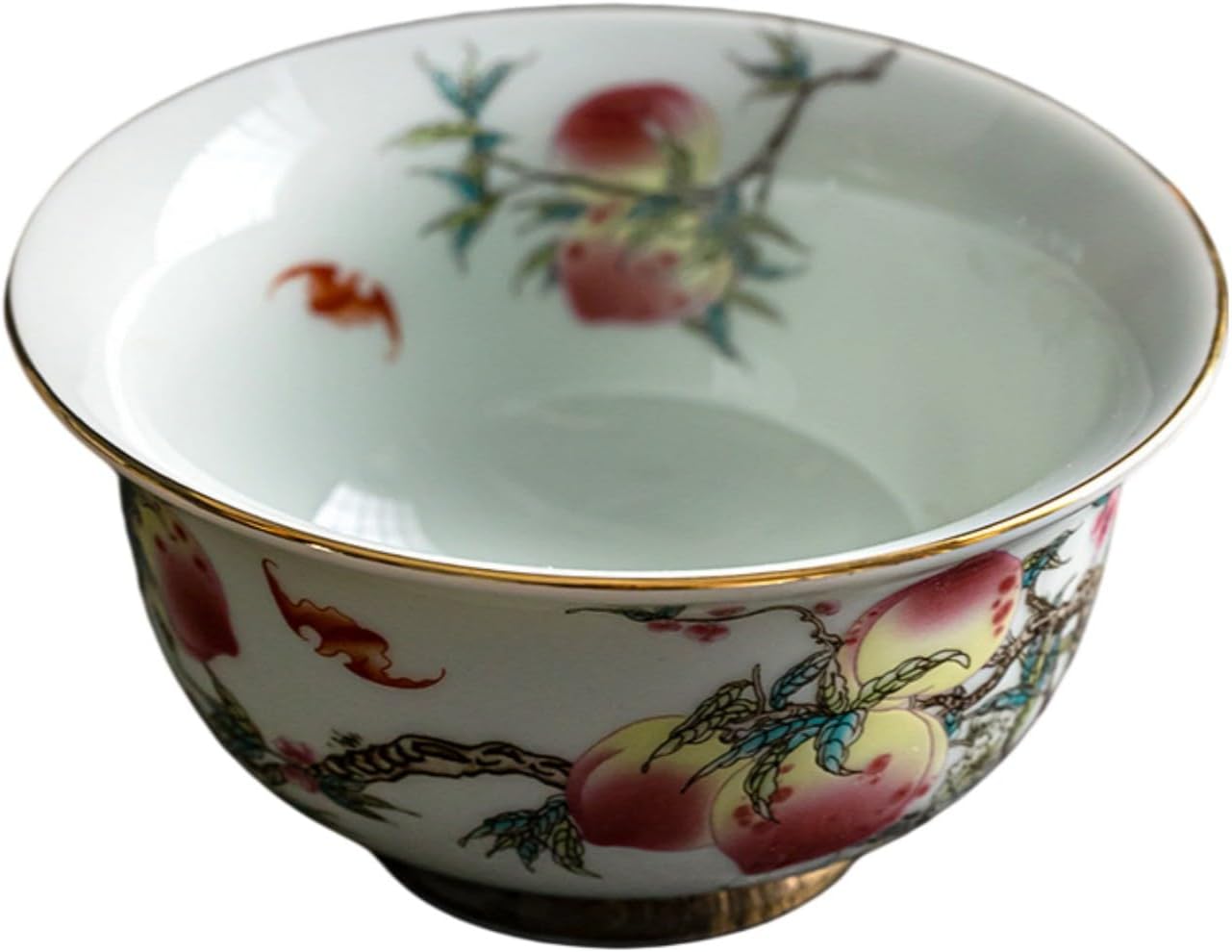 九桃喝茶主人杯单杯陶瓷中国风茶水 Ceramic Kung Fu Tea Set,teapot,Teacups,warming Wedding Birthday Gift,Tea Tray Chinese,Dishwasher Safe 01：九桃压手杯【容量125ML】