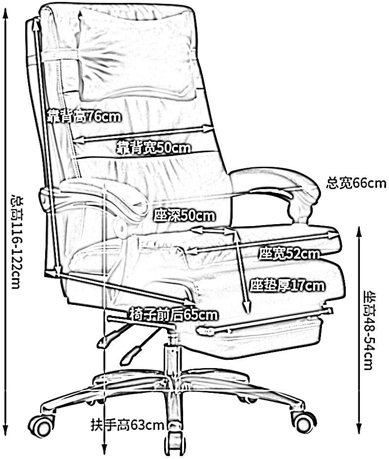 Amazon Co Jp Mxsxo デスクチェア 社長椅子 リクライニングコンピューターチェア フットレストと厚いパッド付き 人間工学に基づいたセグメント化されたバック ハイバックレザーオフィスチェア Color Brown 文房具 オフィス用品