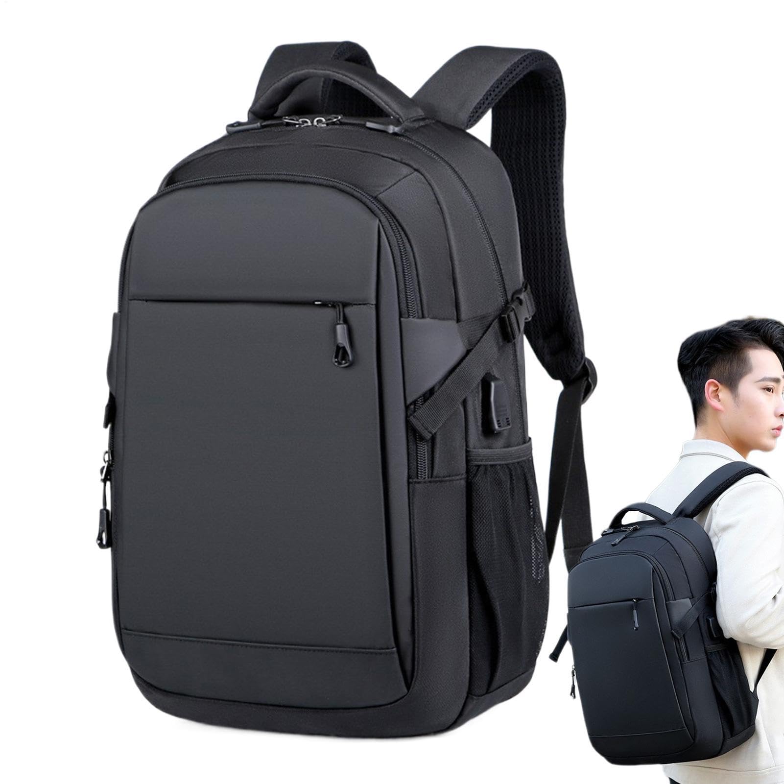 Zaino Per Computer Portatile Per Uomini Borsa a Spalla Grande Capacità | Borse Per Libri Grande Capacità Per Professionisti Business Ufficio Viaggiatori Giocatori Insegnanti Caffè Biblioteche Riun