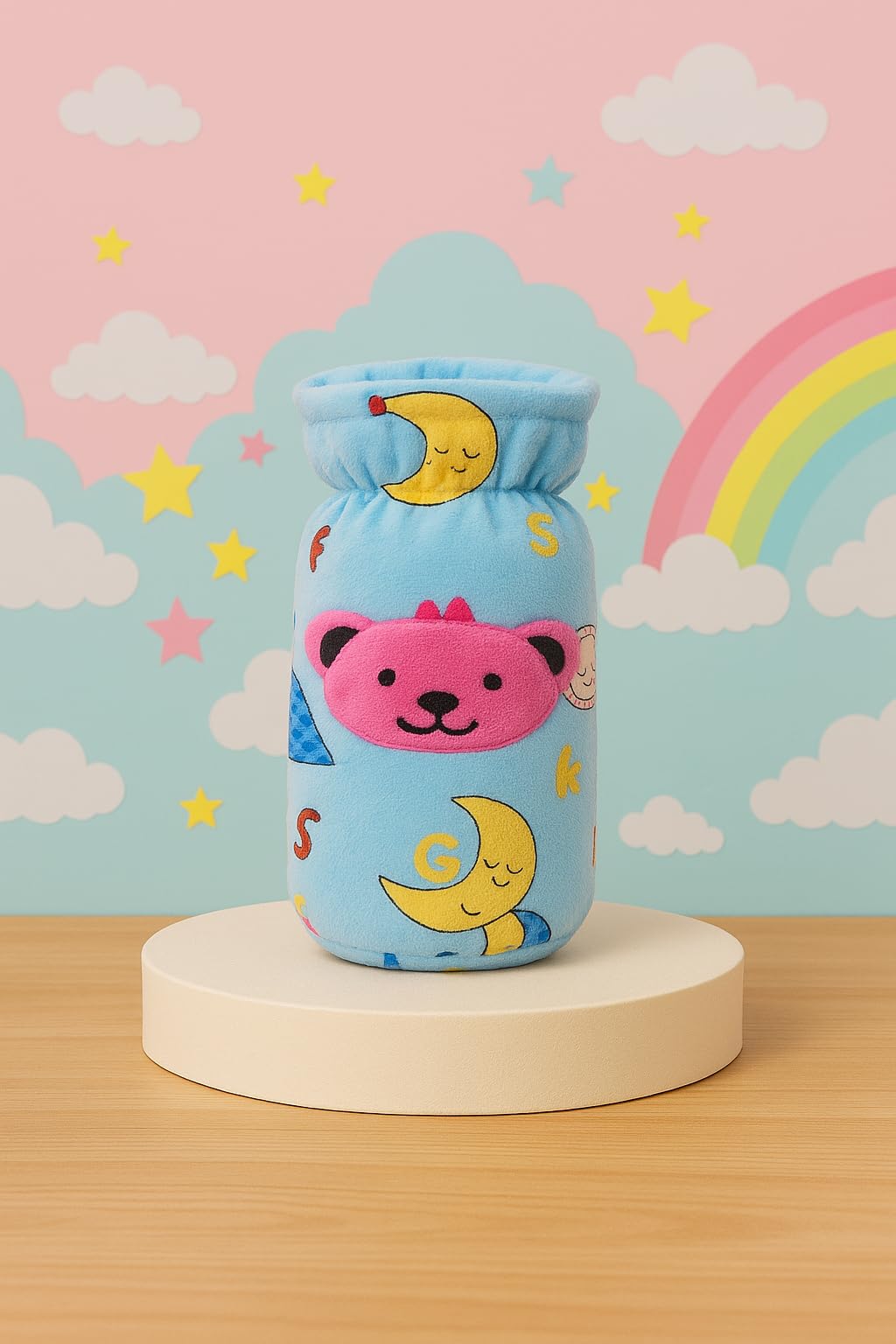 The Cheeky Kidzz Stretchable Soft Velvet Plush Attractive Overall Printed Animal Baby Feeding Bottle Cover with Holding Strap Suitable for 150ml 220ml 240ml 250ml Feeder Feeding Bottles(Pack of 1)-picture-11