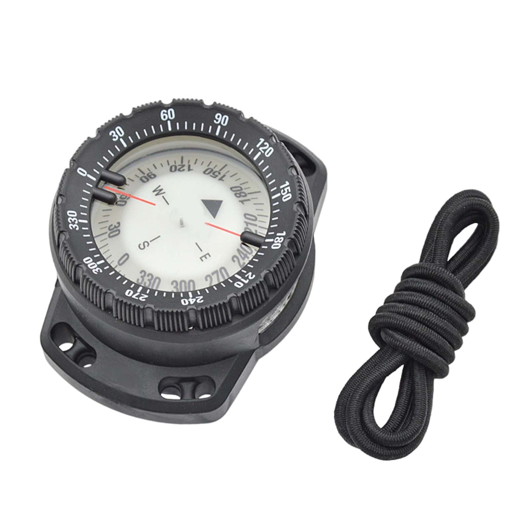 Brújula de buceo Surfing Luminoso bajo el agua Brújula de muñeca de 50 m Visión nocturna Brújula de navegación impermeable con pulsera elástica Brújula Correa de reloj Brújula Brújula de buceo Brújula