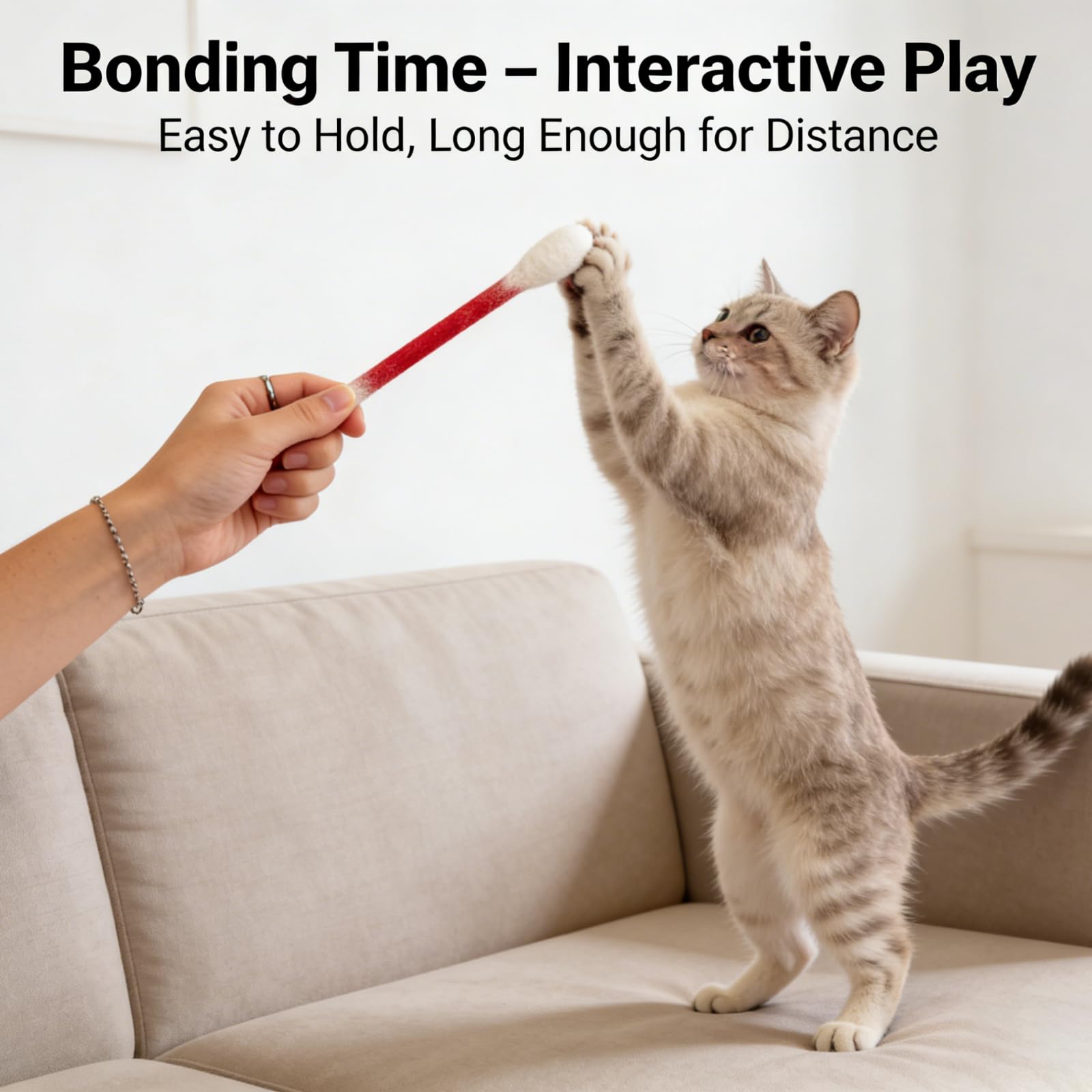 6 Pcs Giant Cotton Swab Catnip Toys,Durable Felt Cat Chew Toys, Soft Interactive Cat Toys for Indoor Cats,Relieve Boredom, Reduce Anxiety, Ideal Cat Toy for Indoor Play Exercise — view 5