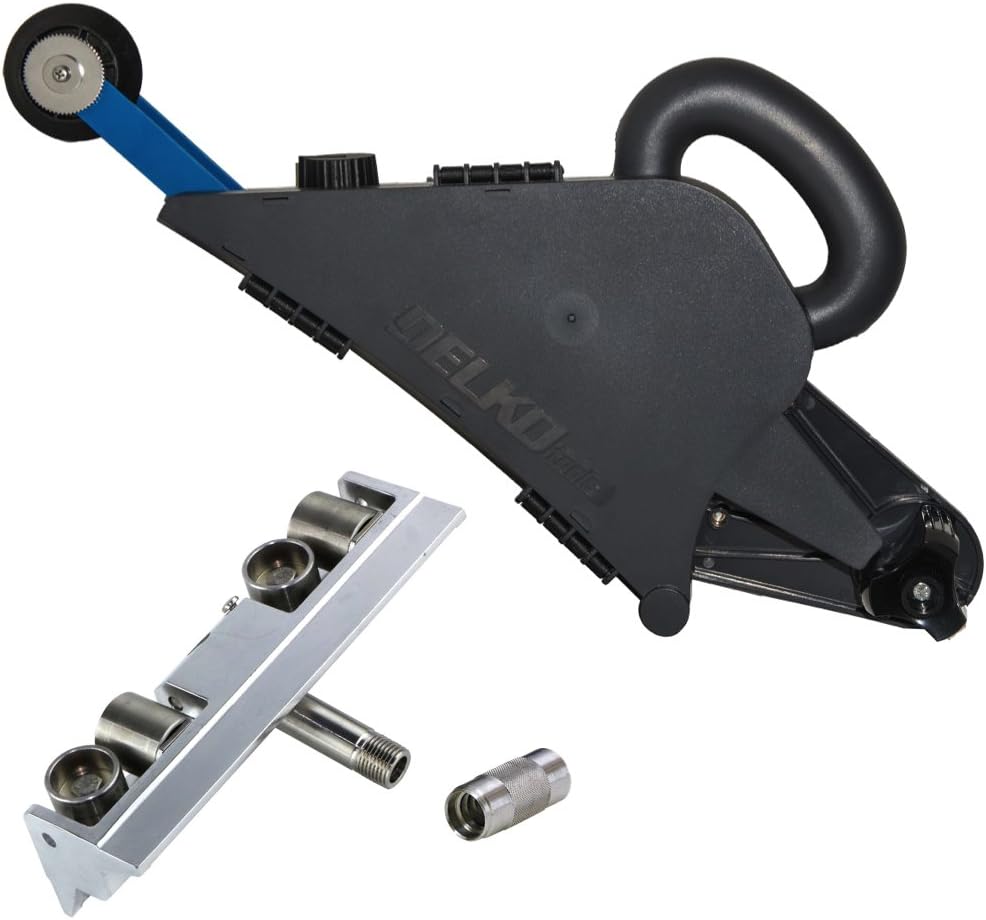 Delko Remodeler's Drywall Taping Tool with Aluminum Inside Corner Roller and Universal Coarse Thread Handle Adapter