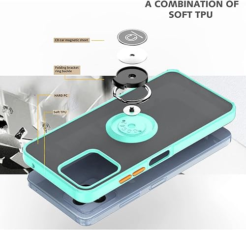 Miniatura 7 de Funda para teléfono T-Mobile Revvl 6 5G con protector de pantalla de vidrio templado 2 unidades, funda T-Mobile Revvl 6 5G con protección completa