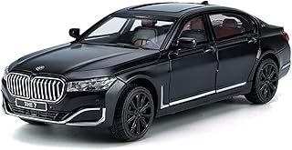 1/24 Compatible for 760 Model Car, Zinc Alloy Pull Back Toy car with Sound and Light for Kids Boy Girl Gift(Black)