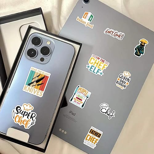 Miniatura 3 de 53 calcomanías de chef, calcomanías de cocina, divertidas calcomanías de cocina, calcomanías de vinilo impermeables para botella de agua, taza,