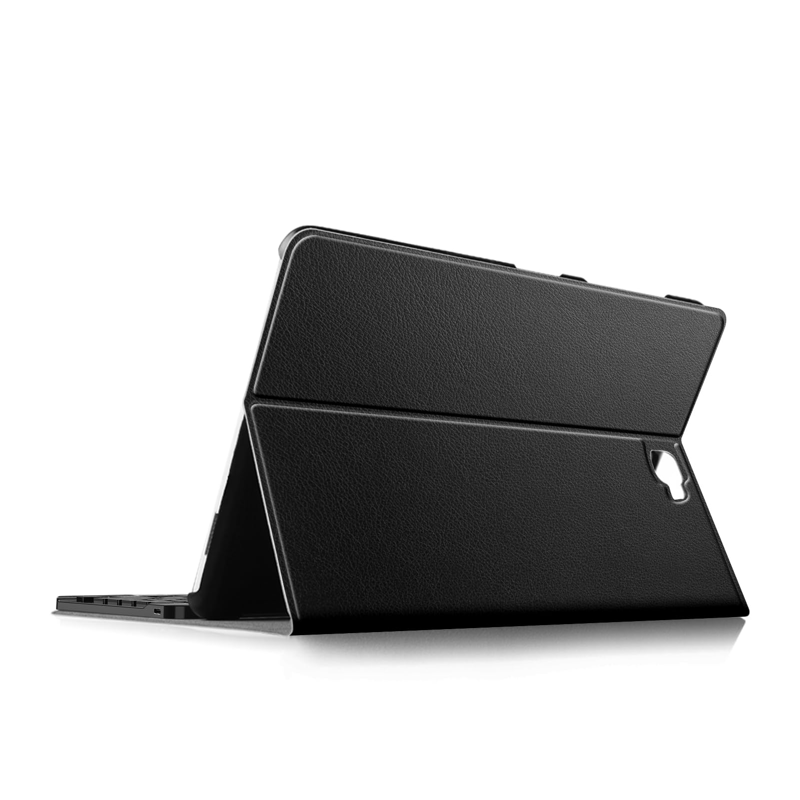 FINTIE Tastatur Hülle für Samsung Galaxy Tab A 10,1 Zoll 2016 T580N/ T585N Tablet - Ultradünn leicht Schutzhülle mit magnetisch Abnehmbarer Drahtloser Deutscher Bluetooth Tastatur, Schwarz